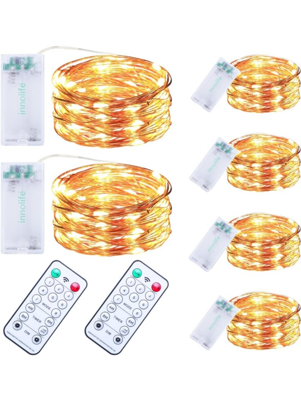 Battery Operated LED Fairy String Lights with Timer & Remote Control - Perfect - Picture 1 of 6